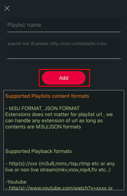 Add playlist