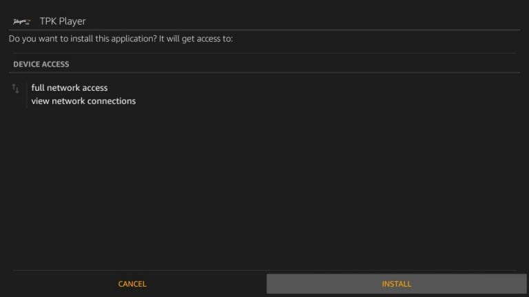 Install button