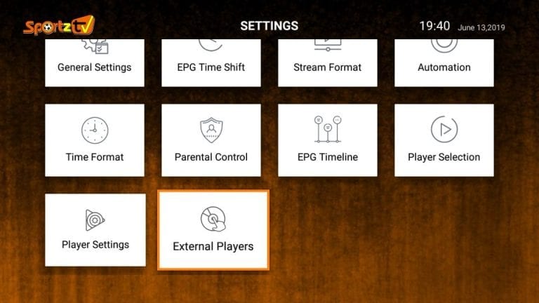 External Players option