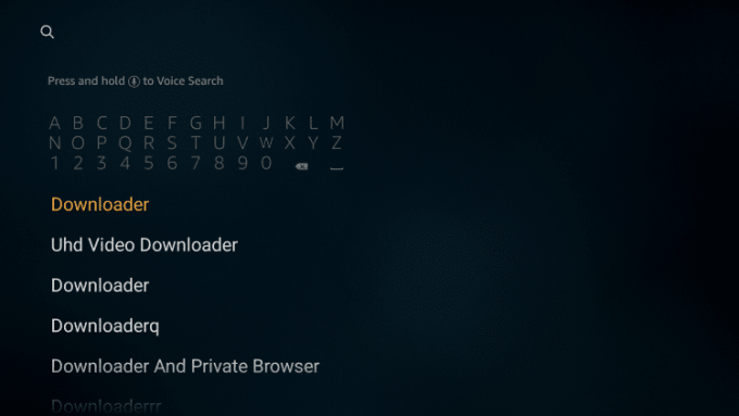 Search Downloader to install Epic IPTV