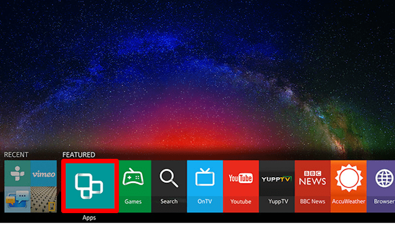 Apps - Samsung smart TV
