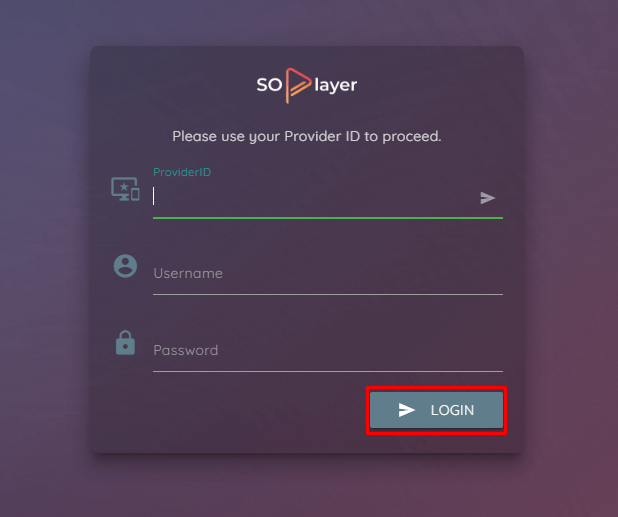 SO Player IPTV - Login