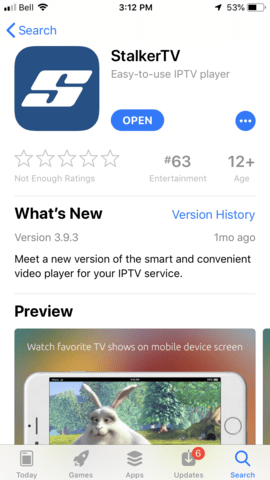 StalkerTV app