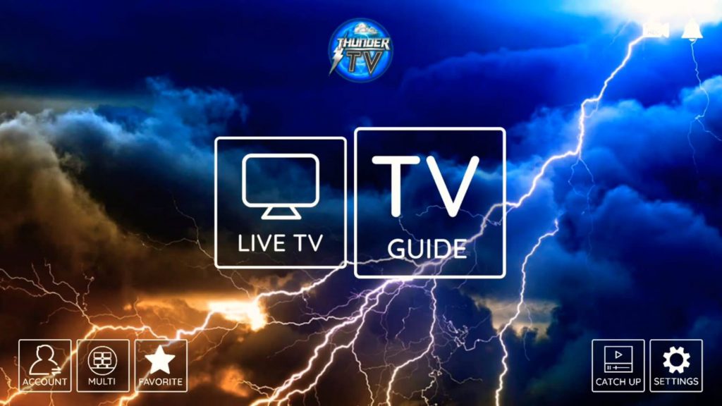 Homescreen - Thunder TV IPTV