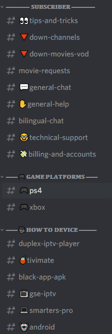 Information on discord