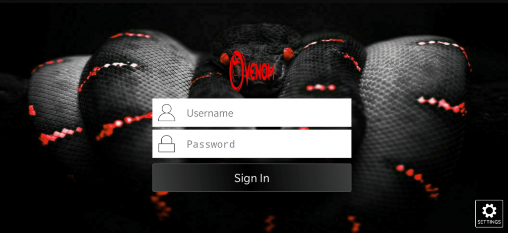 Venom IPTV - login