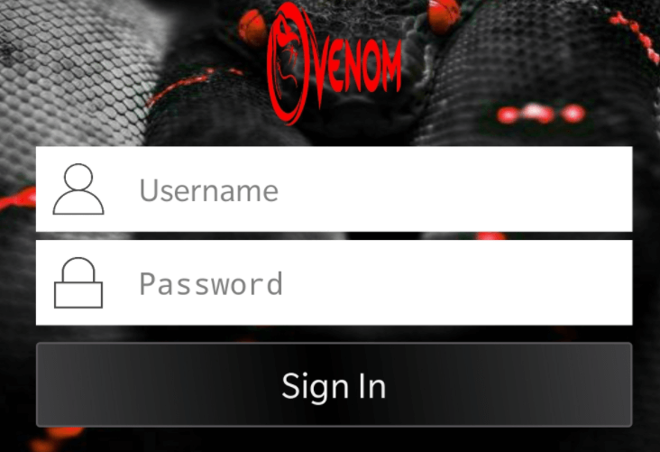 Venom IPTV - Sign in