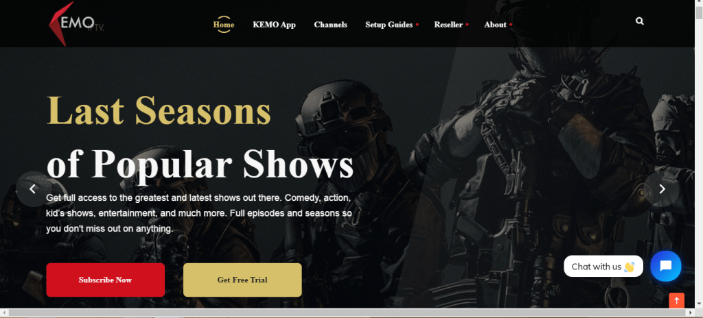 Kemo IPTV website 