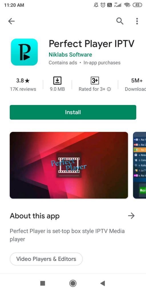 Install button