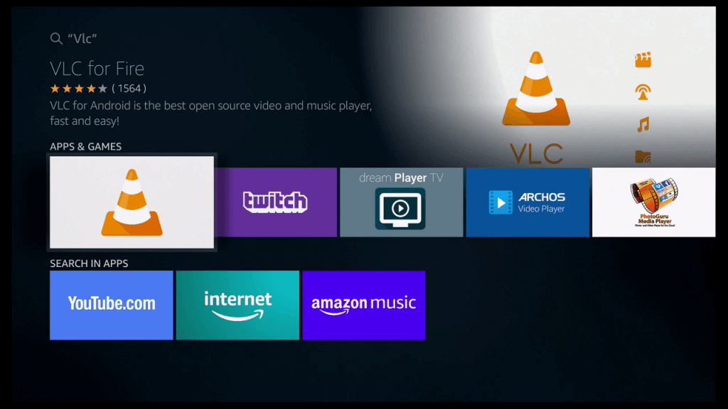 VLC for Fire app