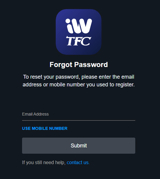Enter email ID - TFC IPTV