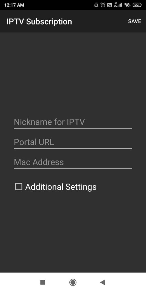 Enter M3U URL on IPTV Stalker Player
