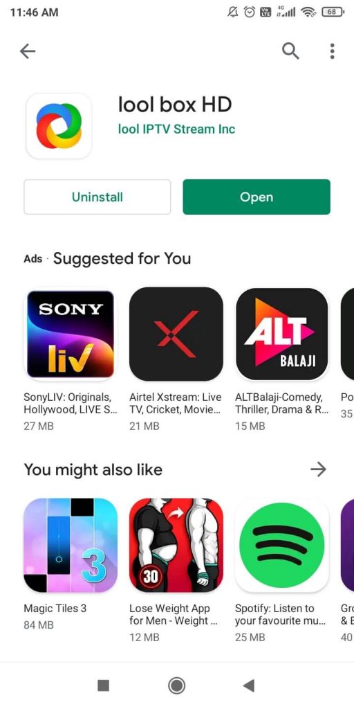 Open button