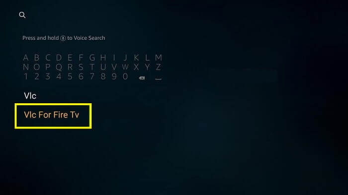 Search for VLC on Firestick - RightOn IPTV