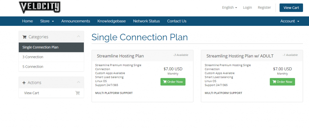 Velocity IPTV plan