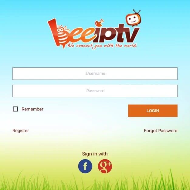 Log in to Bee IPTV