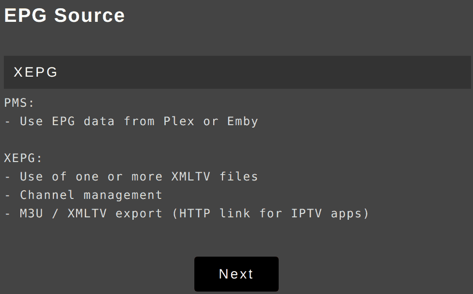 Add EPG source