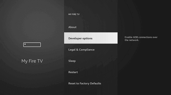 Developer options - Cobra IPTV