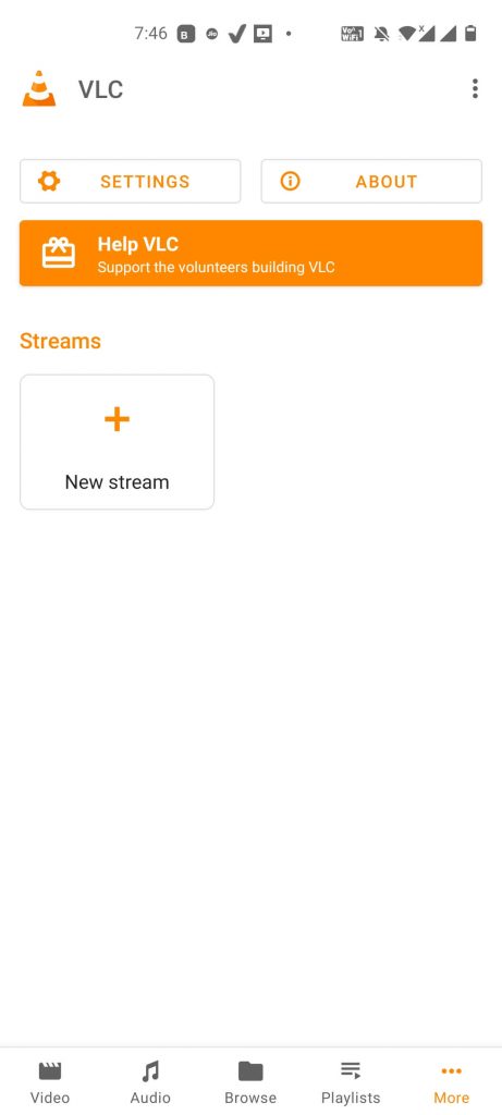 Tap New Stream button