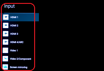 Input mode - Install Smart IPTV on Sony TV