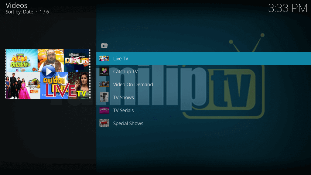  Select any kind of media to watch Tamil IPTV