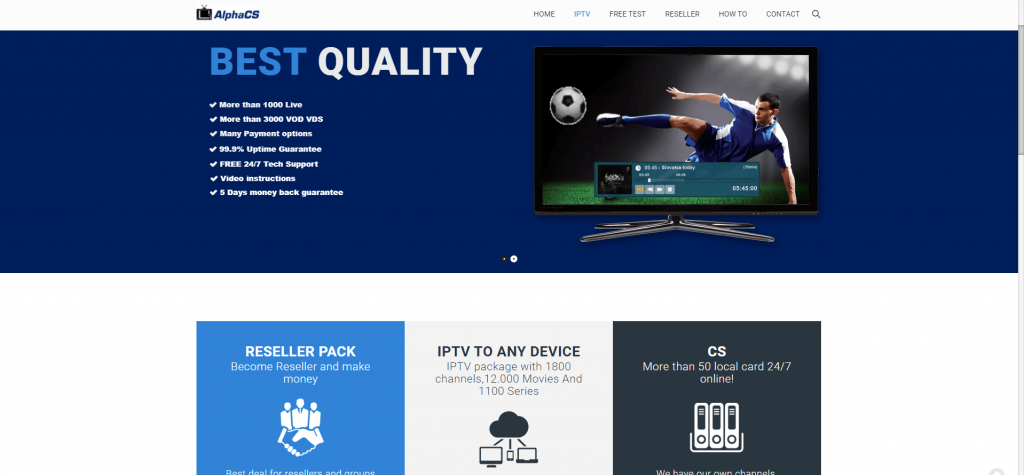 AlphaCS IPTV Website