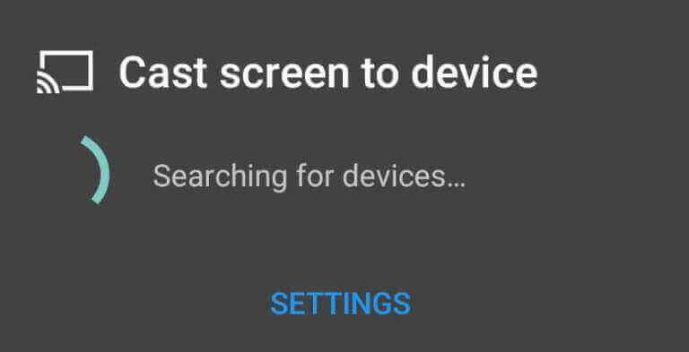 Select the Chromecast device