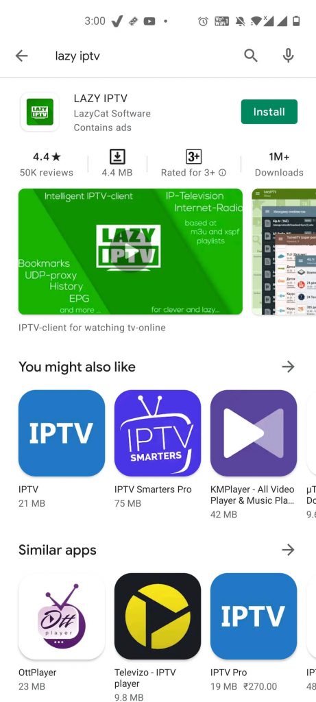 Lazy IPTV