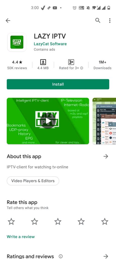 Install button