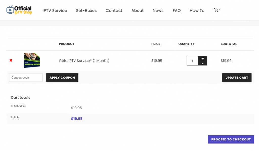 Proceed to checkout