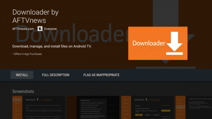 Install button