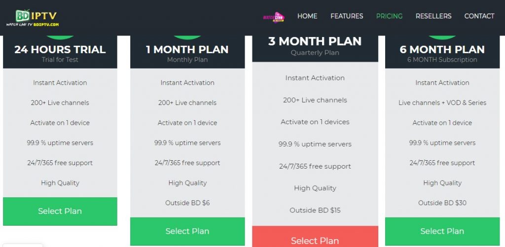 Select Plan - BD IPTV