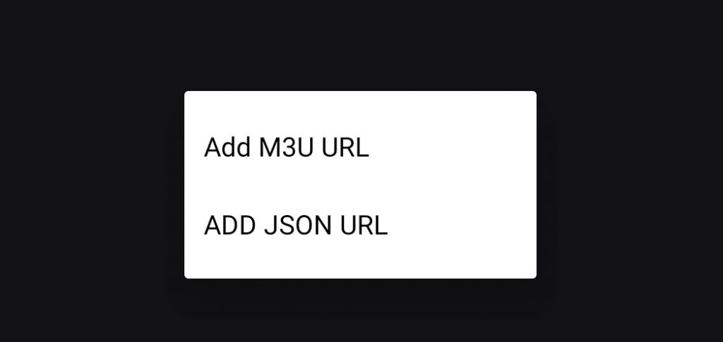 Select Add M3U URL