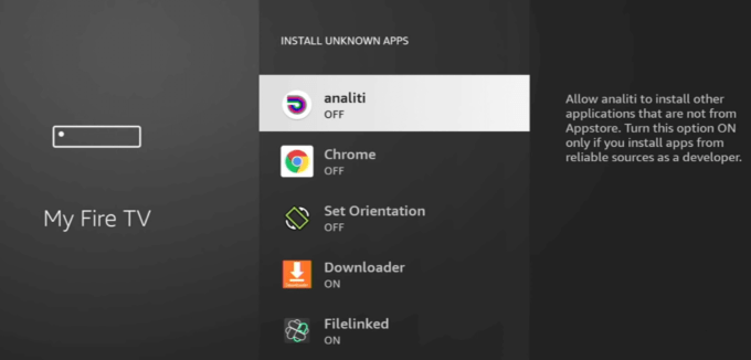 Choose the Install Unknown apps