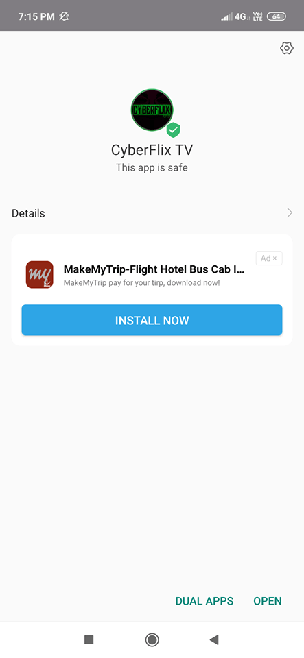 open the app