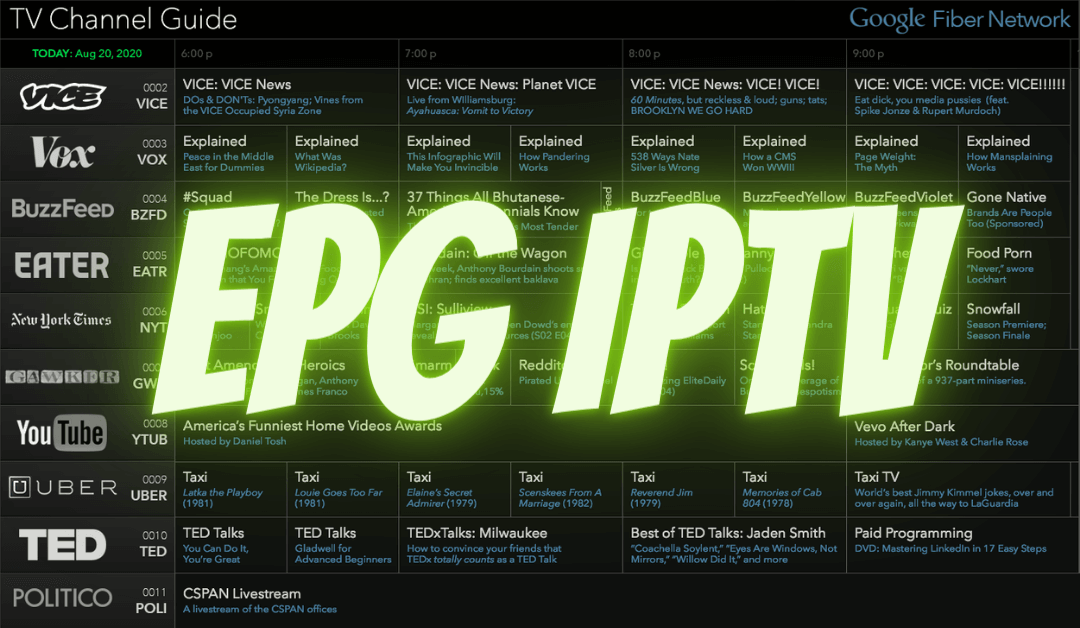 EPG IPTV