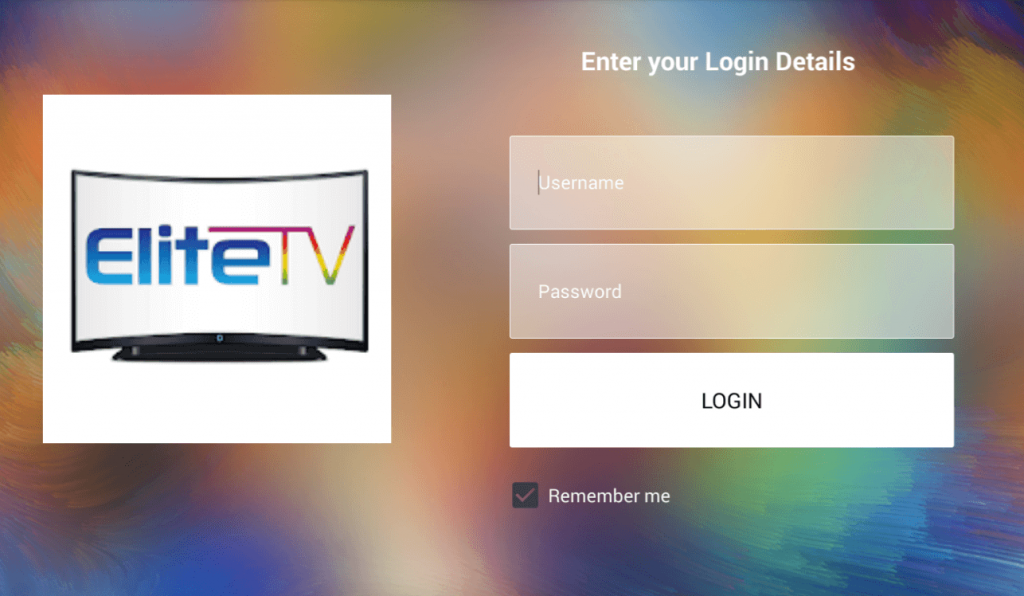 Enter IPTV credentials of Elite TV