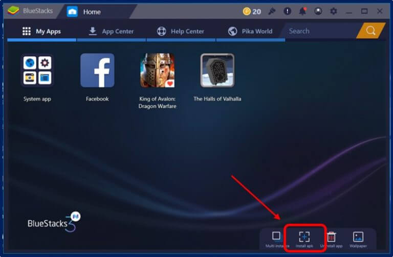 click install apk