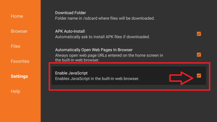 Enable javascript