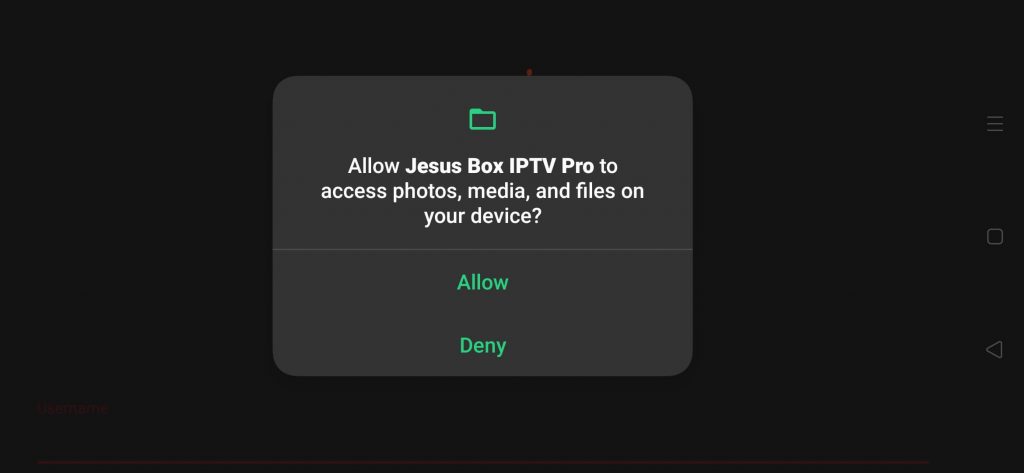 allow read, write permission to Jesus Box IPTV