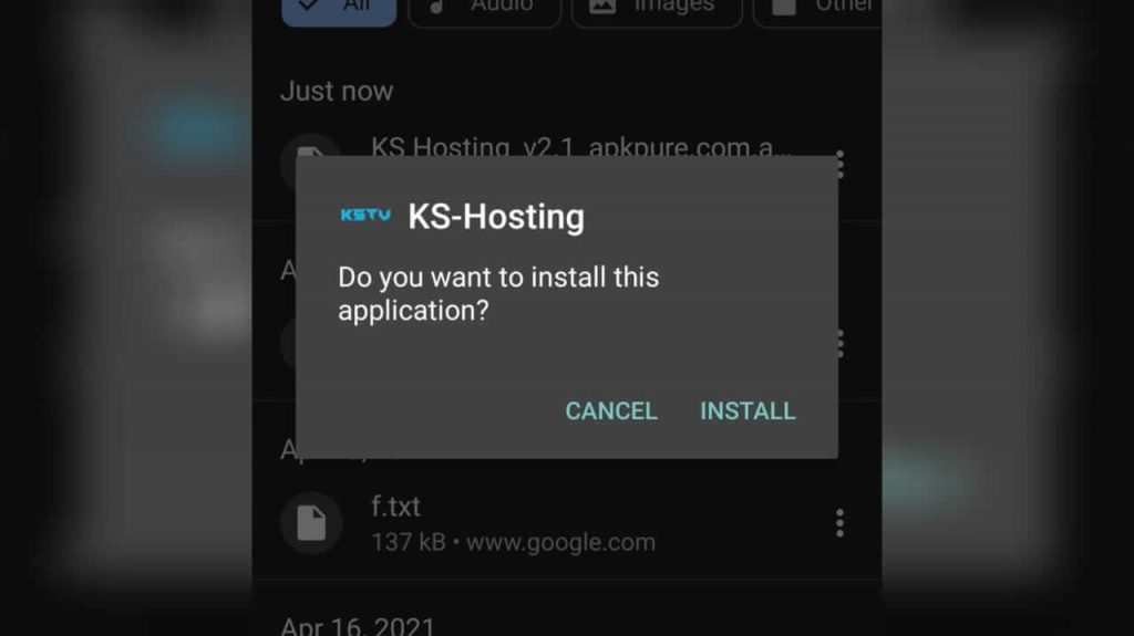 click install - KS Hosting IPTV