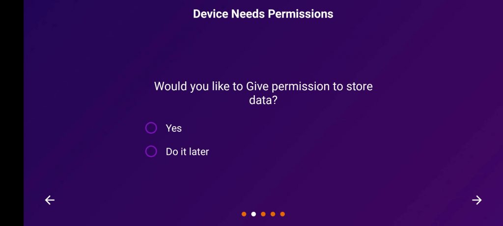 Tap Yes to allow permissions 