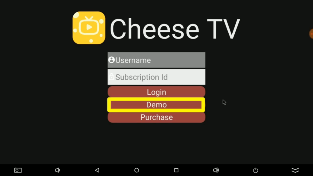 click Demo - Cheese TV IPTV