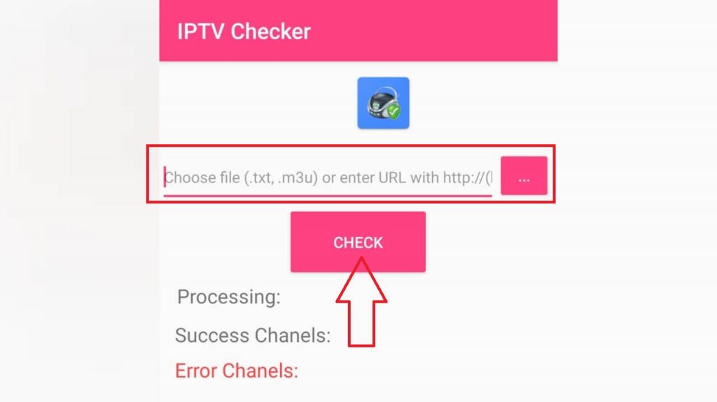 enter URL - IPTV Checker