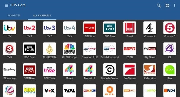 watch the content on IPTV Core