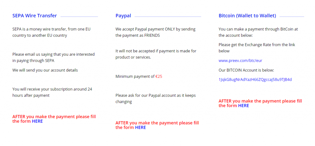 Payment - IPTV Point