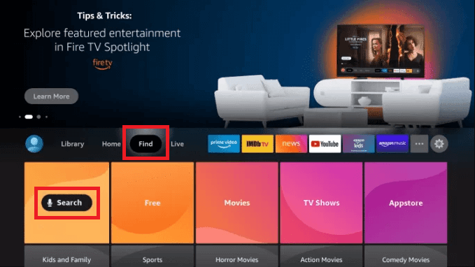 CLICK FIND BUTTON
