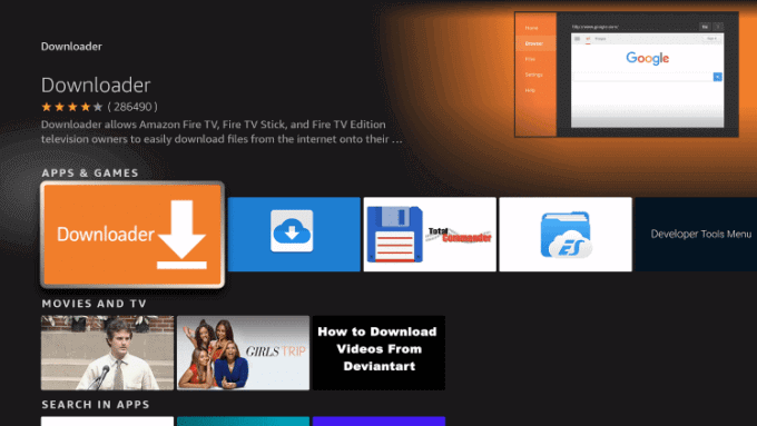 SELECT THE DOWNLOADER APP