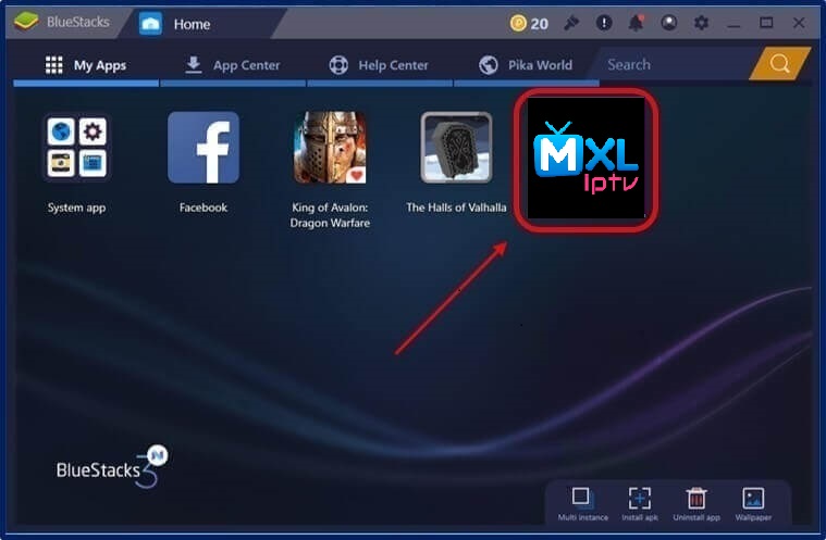 click MXL IPTV icon