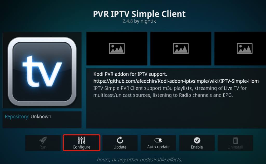 tap Configure - Wolf IPTV